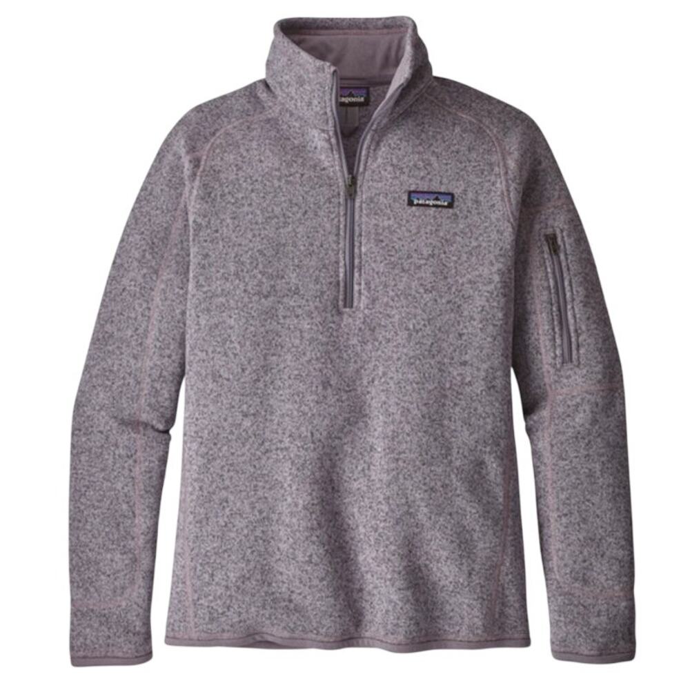 Patagonia Heathered Gray Smokey Violet Better Sweater 1/4 Zip Fleece Size Medium